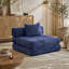 Canapé à compression, canapé-lit convertible au sol avec structure de forme fixe, canapé modulaire à assise simple sans os, sans assemblage requis, tissu chenille, pour la chambre du salon, bleu foncé-1208174034-1208174038