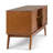 Draper 60"W Solid Wood Mid-Century Modern Low TV Stand for TVs up to 65" with 2 Cabinets and Open Shelves-1214503812