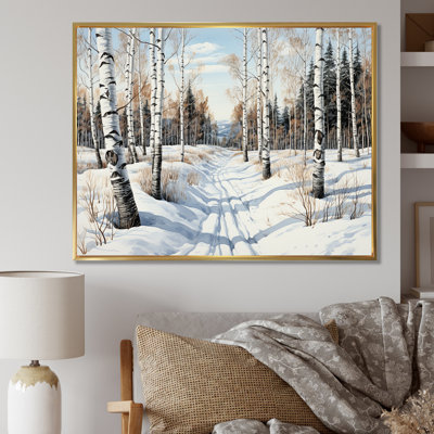 «Winter Birch Wood Forest II - Tree Birch», art mural