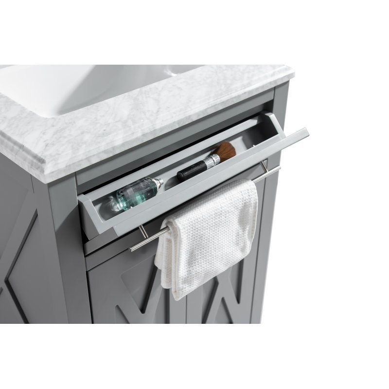 Vitiello Single Bathroom Vanity Base Only, Gray