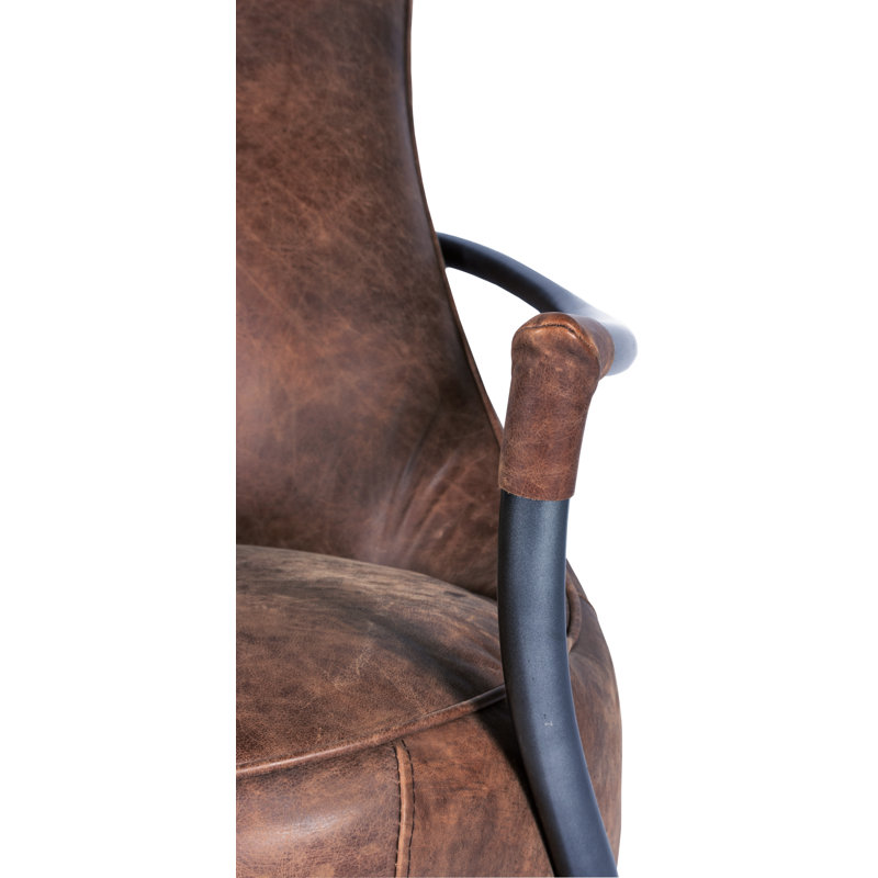27" Wide Top Grain Leather Armchair