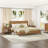 Dajon Solid Wood Platform Bed-268042873-268042878
