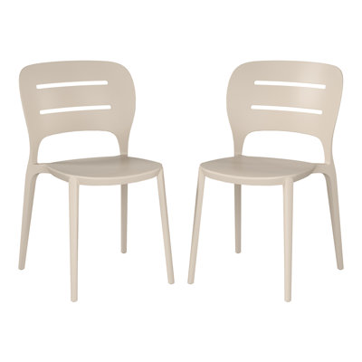 Ensemble de 2 chaises de patio empilables
