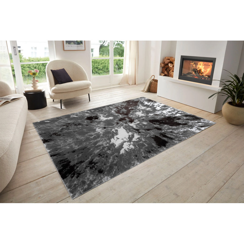 Rectangle Abstract Flatweave Berber Indoor / Outdoor, GREY, 60 X 110 CM
