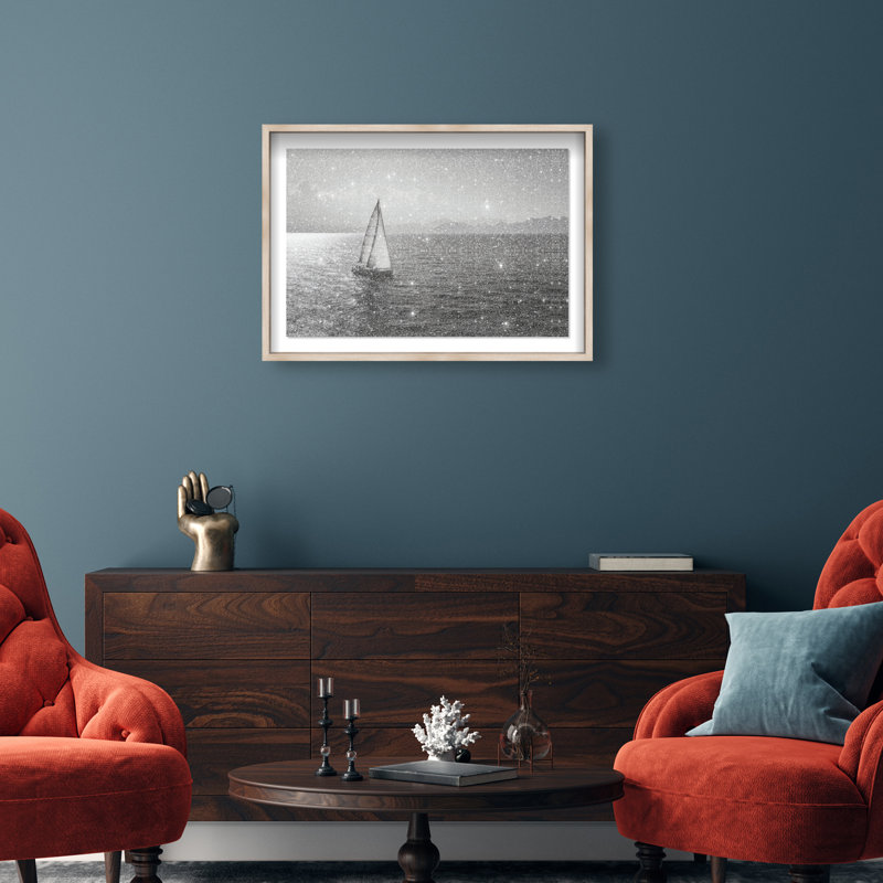 Edge Of Silence Print by Oliver Gal, 11.5"H x 16.5"W, Natural Oak Shadowbox
