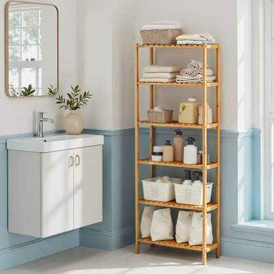 60cm W Bamboo / Rattan Storage Rack