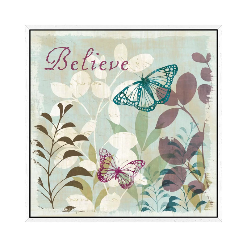 Be Leaves Spice II 1 Piece Wall Art on Canvas, 45.72 cm H x 45.72 cm W, White Framed