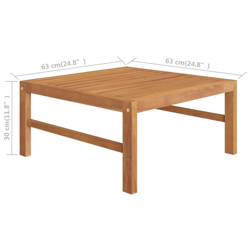 Chaise de patio en teck avec coussins, Gris foncé
