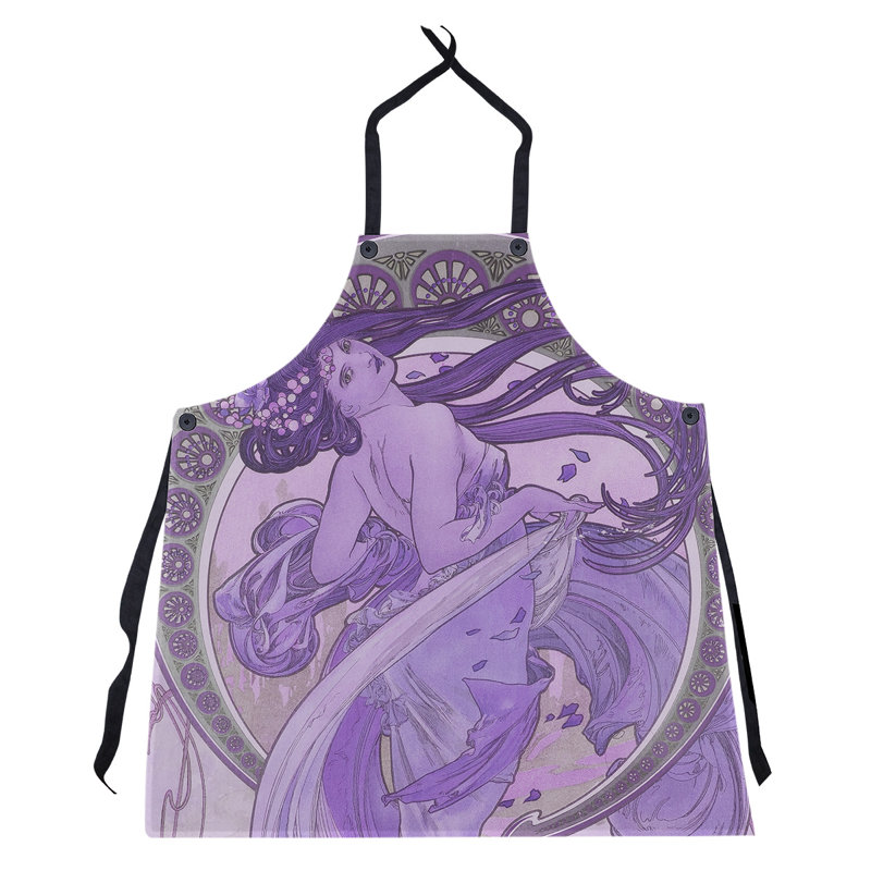 Tablier alphonse mucha the danse, Mauve