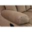 Microfibre avec coins renforcés et support lombaire - Structure en bois franc beige inclinable