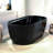 59" x 31.5" Freestanding Acrylic Double Ended Bathtub with Wide Rim, - Available in Glossy White/Black, with 5 Finish Options for Trim-100481074-94318962