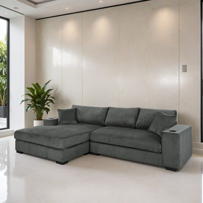 111.52" Wide Left Hand Facing Sectional Sofa Couch with Chaise Lounge by Latitude Run
