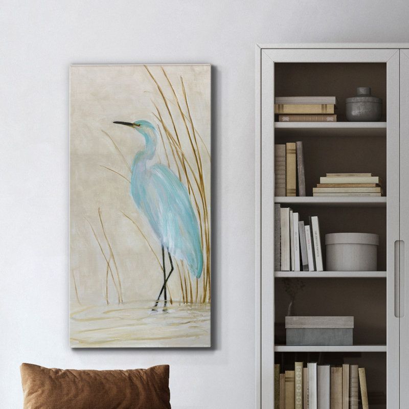 Doux aigrette II - impression sur toile tendue, H 40 po x l 20 po x P 1,5 po