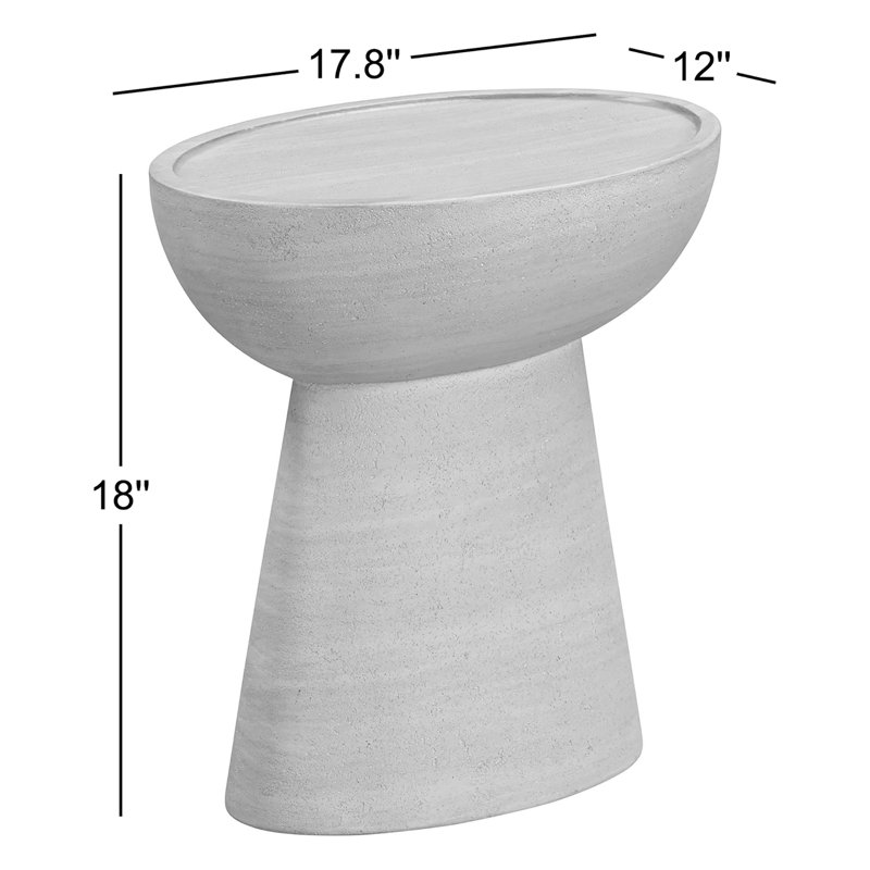 Lakefield Concrete Top End Table