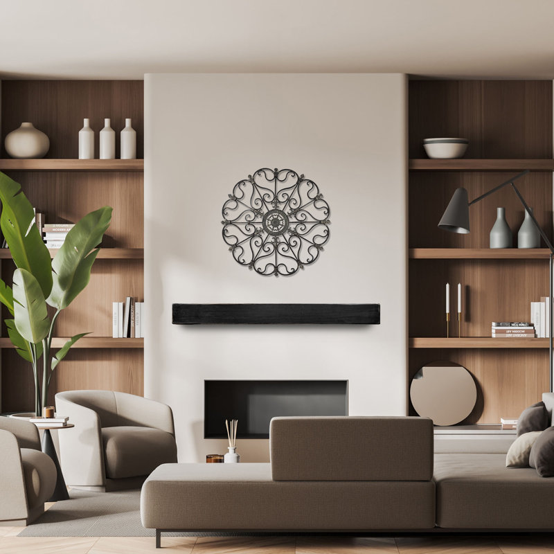 Durango Fireplace Mantel, 60", Satin Black