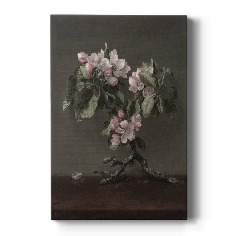 Imprimé floral rétro XCII - galerie Cavas, H 48 po x l 32 po