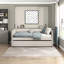 Lit de jour moderne avec lit gigogne escamotable et poches latérales avec garniture cloutée et mobilier de chambre à coucher 1 pièce-622488495
