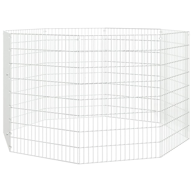 Granby Free Range Animal Enclosure 8-Panel 54x80 cm Galvanised Iron, 80cm H x 54cm W