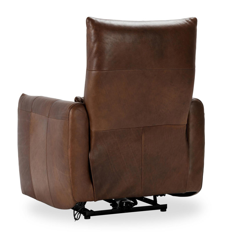 Thaya Leather Power Recliner Chair, Antique Brown Genuine Leather