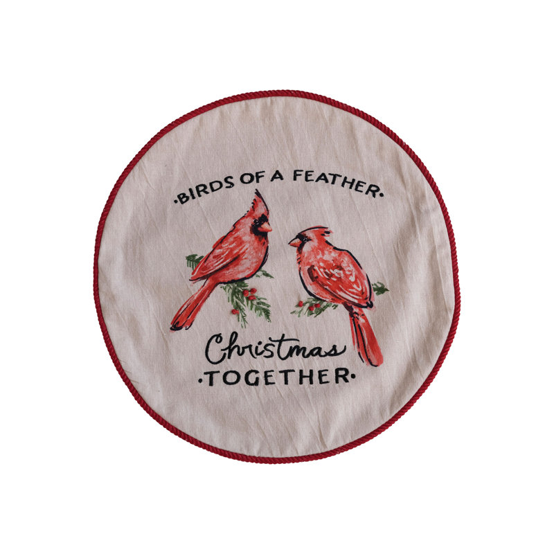 Cotton Throw Circular Pillow Cover & Insert