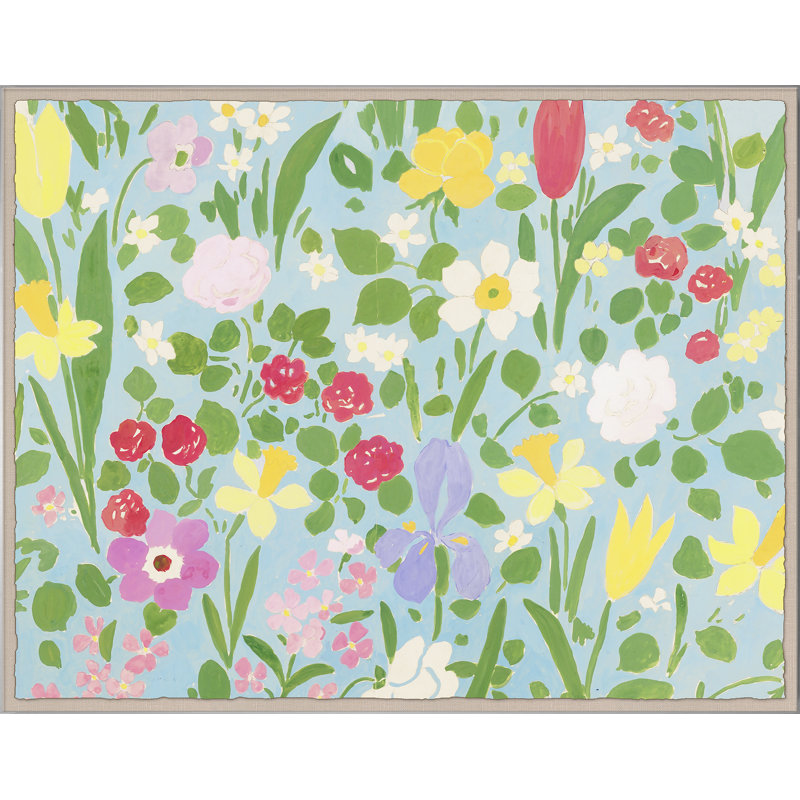 Jonquilles par Paule Marrot - reproduction, Boîte en acrylique, H 44 po x l 56 po x P 1,25 po
