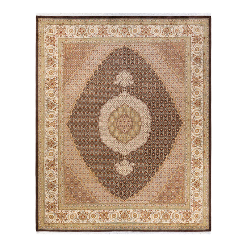 Himmet One-of-a-Kind 8'2" X 10'2" 2010s Wool Area Rug in Brown