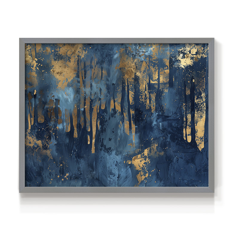 Série abstraite CLCLVVII, reproduction encadrée, H 11 po x l 14 po, Gris
