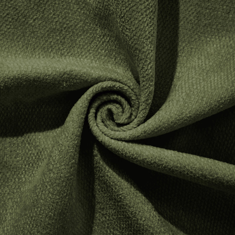 Ottoman Melbourne en tissu chenille vert, Green