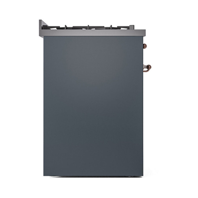 ILVE Nostalgie II Noblesse 30 in Dual Fuel Range, Liquid Propane, Blue Grey/Copper