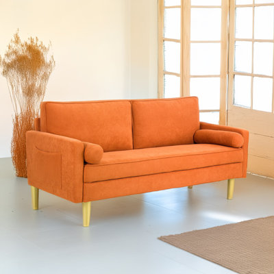 Causeuse moderne, petit canapé rembourré Mid-Century