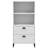 Bookcase Standing Storage Bookshelf Display Rack Office Solid Wood Pine