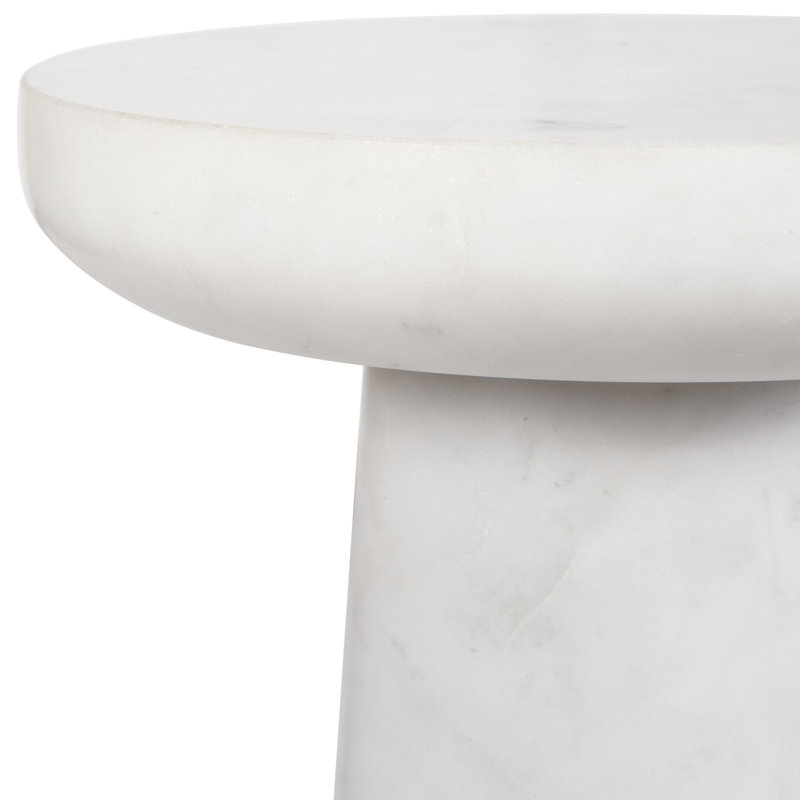 Wisner White Marble Drink Table