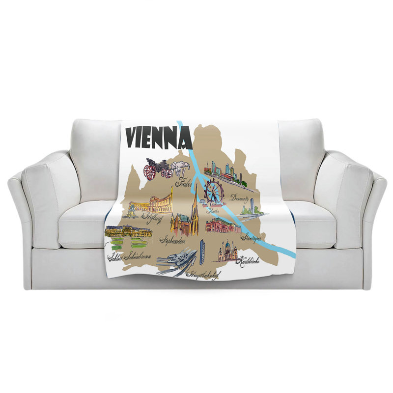 Couverture de vienne de tourisme , 68 po x 80 po