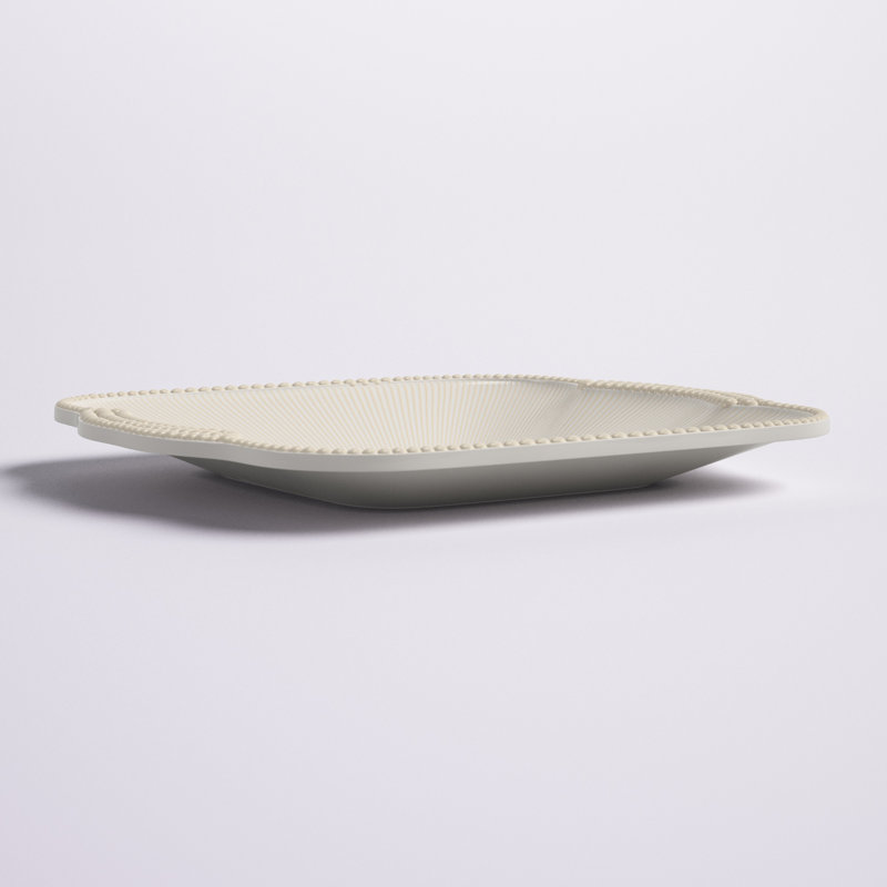 Plateau carré avec poignées Sarar, Blanc