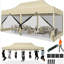 Tente d'auvent 10 x 20, auvent escamotable robuste avec parois latérales-98674720-133005189