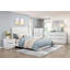 Commode luxueuse à six tiroirs avec panneaux texturés et poignées élégantes pour un rangement élégant dans la chambre à coucher