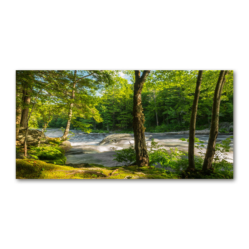 River In The Forest - Wrapped Canvas Print
