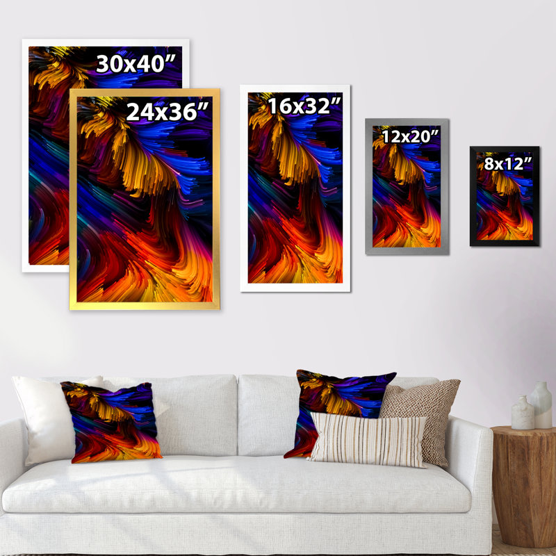 Vie de couleur liquide Vi-on, Cadre noir, 20" H x 12" W x 1" D