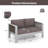 Presber 53.5'' Wide Rectangle Aluminum Loveseat with Cushions