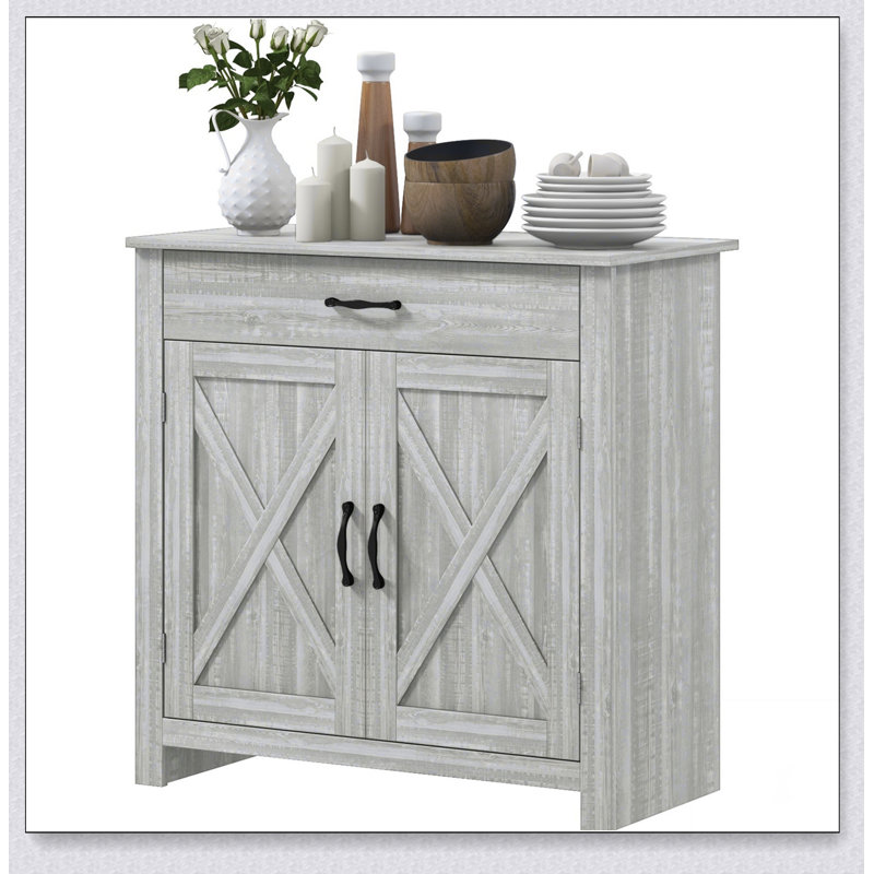 Accent Cabinet with Drawer, Stone Gray