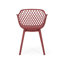 Chaise de coquelicot pour l'extérieur pour l'extérieur: fabrication stable en polypropylène rouge de 23,49 po X 20,54 po 32,15 po Sièges Modern Vibe: résistants aux intempéries-1045395797