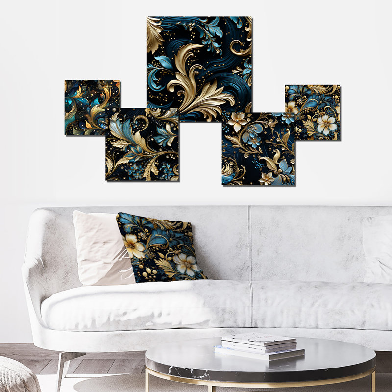 Beesley - ensemble d'art mural floral de 5