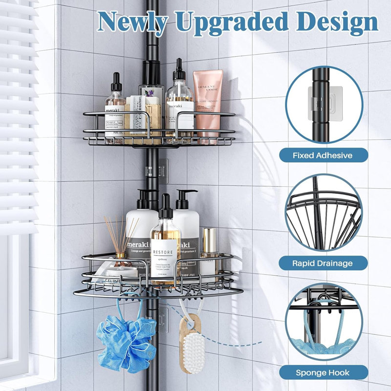 Stainless Steel Wall Bathroom Shelves
