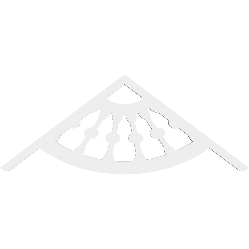 Pignon en PVC de qualité architecturale Classic, H 13,5 po x l 36 po x P 1 po, 9 / 12