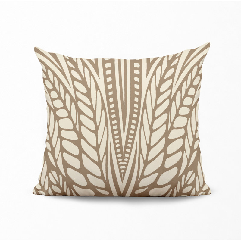 Housse et insert de coussin décoratif en polyester, Beige, L 15 po x H 15 po