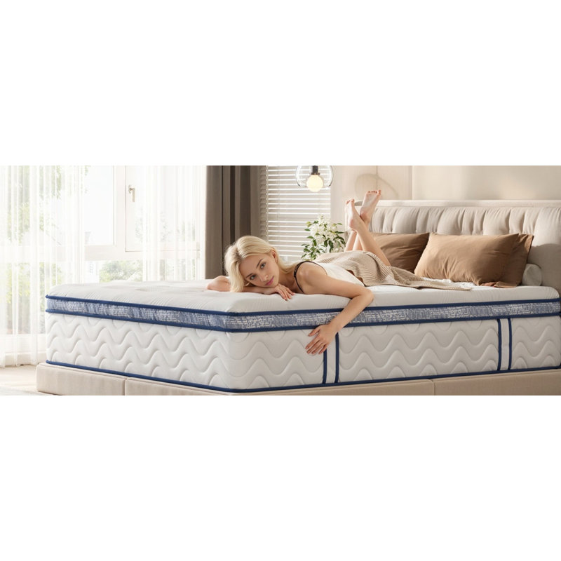 Matelas hybride, ressorts ensachés individuellement, fermeté moyenne, 10", Grand lit