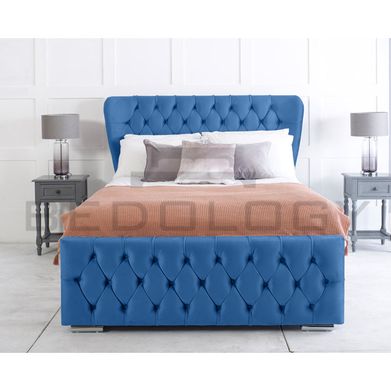Cadnite Upholstered Storage Bed, Superking (180x200cm), Blue