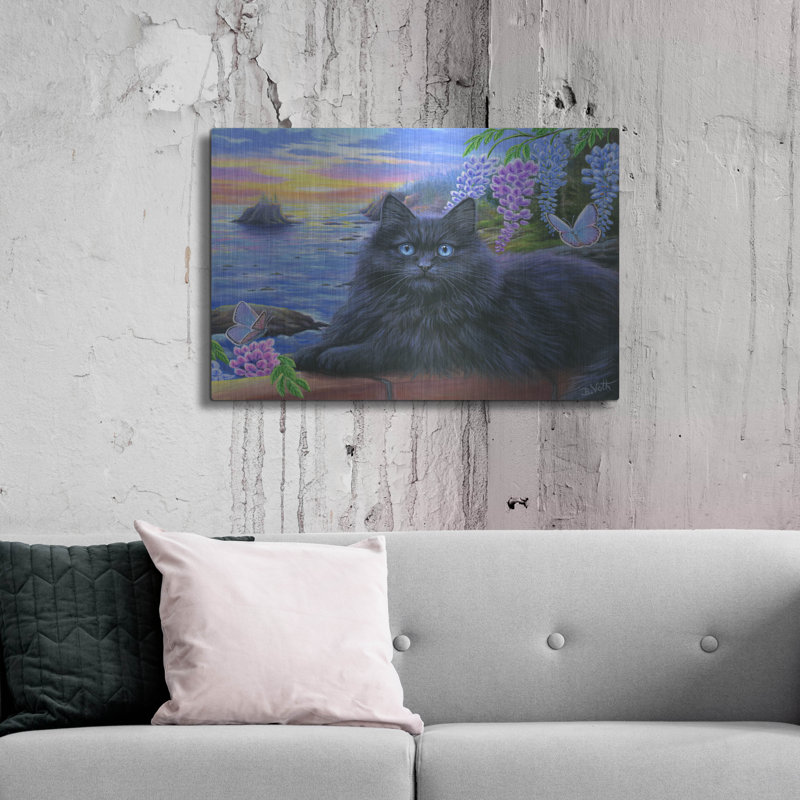 Winston Porter «Elvira's Seaside Evening» par Bridget Voth, art mural en métal, H 24 po x l 36 po