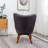 Battistina Velvet Armchair with Ottoman-409367499