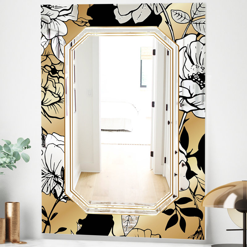 Miroir de salle de bain Botanical Obsidian, H 24 po x l 32 po